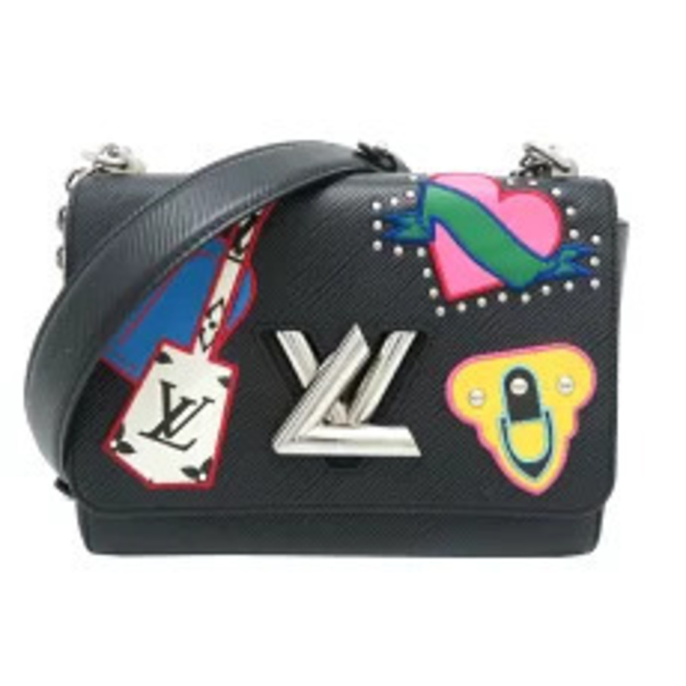 Louis Vuitton Twist Shoulder Bag Epi Noir Black